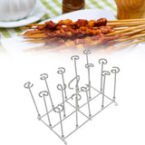 Fryer Skewer Stand Uniform Cooking Rust Resistance Stainless Steel Vertical Skewer Stand for Chicken Meat