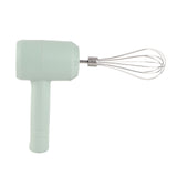 Electric Hand Mixer Automatic USB Rechargeable Portable Cordless Handheld Mixer for Baking Cake Egg Cream Light Cyan - Close-Up Angle