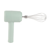 Electric Hand Mixer Automatic USB Rechargeable Portable Cordless Handheld Mixer for Baking Cake Egg Cream Light Cyan
