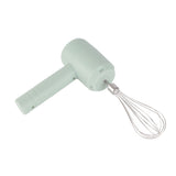 Electric Hand Mixer Automatic USB Rechargeable Portable Cordless Handheld Mixer for Baking Cake Egg Cream Light Cyan