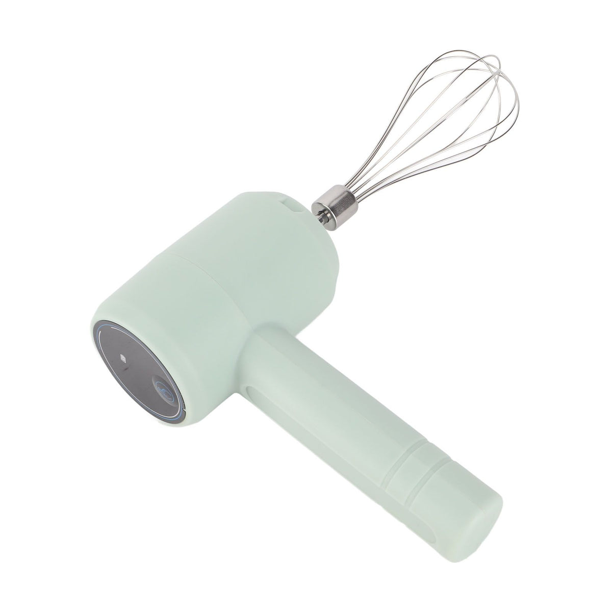 Electric Hand Mixer Automatic USB Rechargeable Portable Cordless Handheld Mixer for Baking Cake Egg Cream Light Cyan