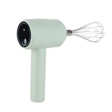Electric Hand Mixer Automatic USB Rechargeable Portable Cordless Handheld Mixer for Baking Cake Egg Cream Light Cyan - Extra Image