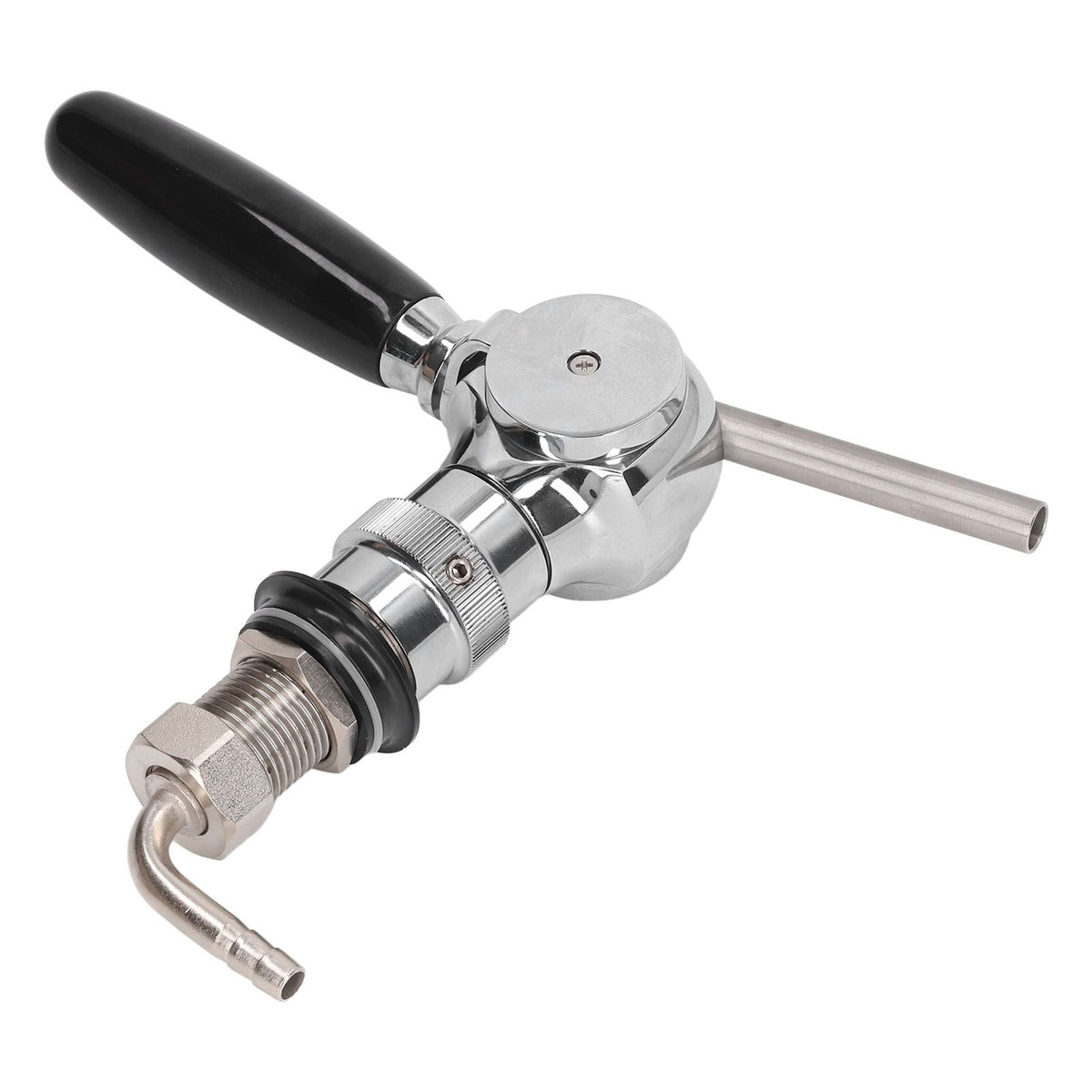 Beer Keg Tap Stainless Steel Spheroidal Flow Rate Control Beer Tap Faucet for Bar Home