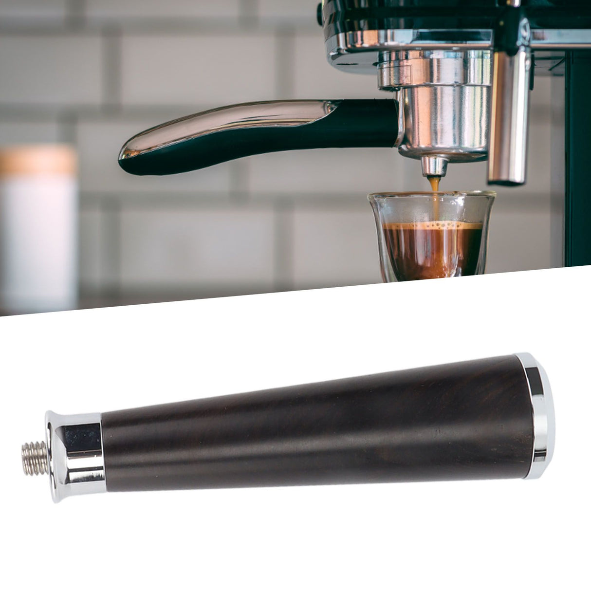 Coffee Portafilter Handle M10 Round Bottom Ebony Coffee Machine Replacement Accessory