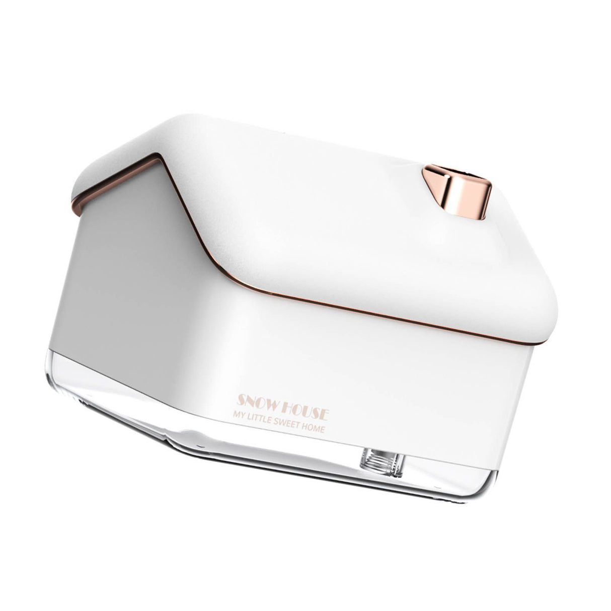 Snow House Mini Humidifier USB Nano Atomization Humidifier with Night Light for Living Room Bedroom Plug In White