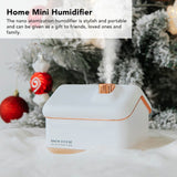 Snow House Mini Humidifier USB Nano Atomization Humidifier with Night Light for Living Room Bedroom Plug In White