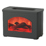 270ml Mist Humidifier Simulated Fireplace Design Power Off Protection Fire Diffuser for Home Black