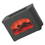 270ml Mist Humidifier Simulated Fireplace Design Power Off Protection Fire Diffuser for Home Black - Side View
