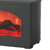 270ml Mist Humidifier Simulated Fireplace Design Power Off Protection Fire Diffuser for Home Black