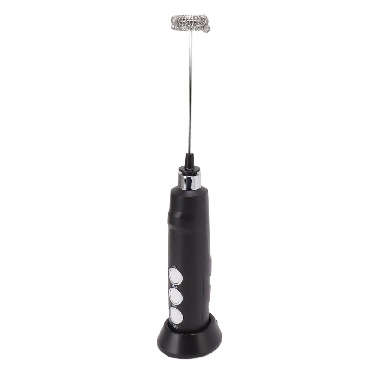 Electric Tumbler Stirrer Rechargeable Handheld Mini Foam Maker for Coffee Egg Hot Chocolate Black