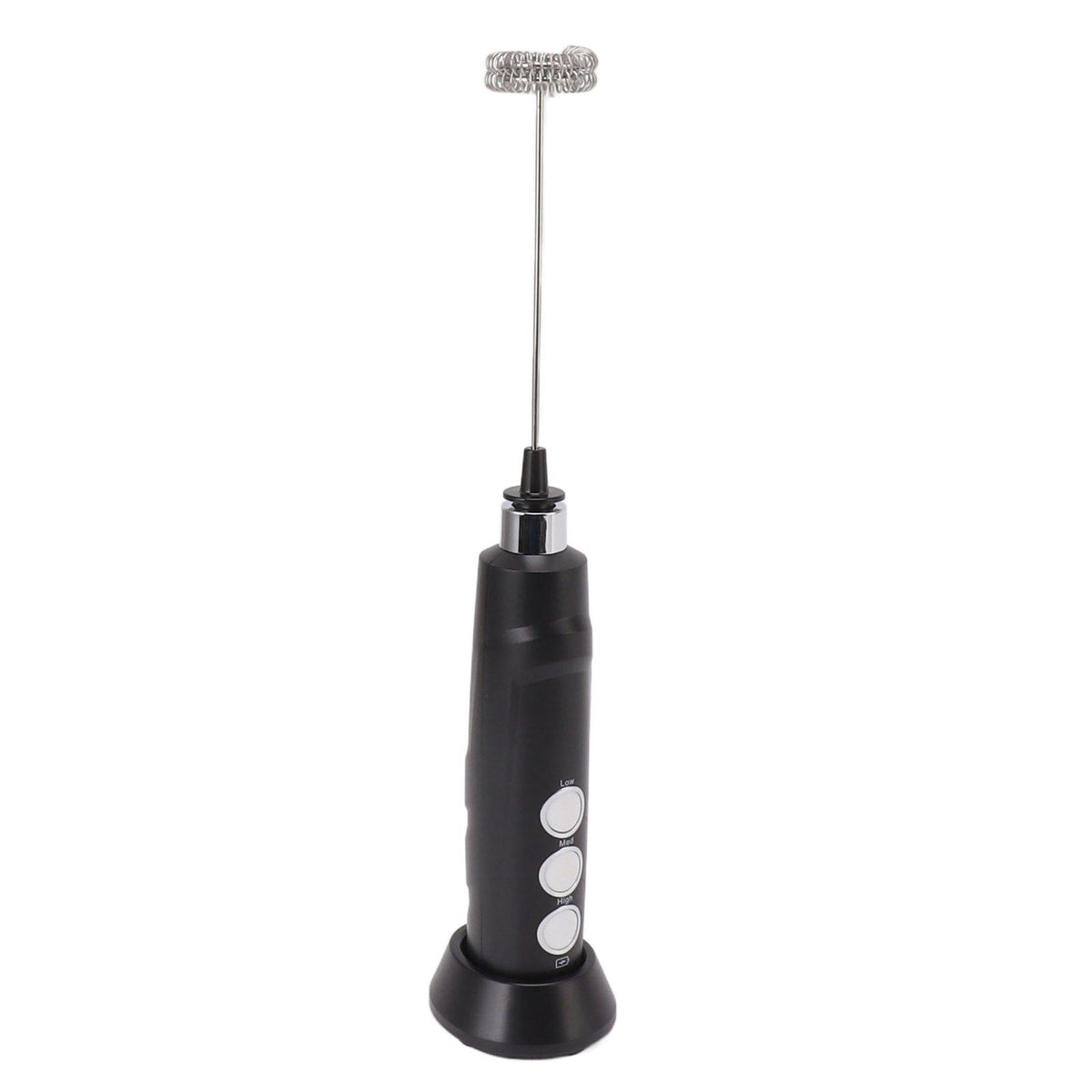Electric Tumbler Stirrer Rechargeable Handheld Mini Foam Maker for Coffee Egg Hot Chocolate Black