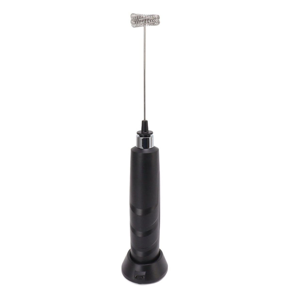 Electric Tumbler Stirrer Rechargeable Handheld Mini Foam Maker for Coffee Egg Hot Chocolate Black