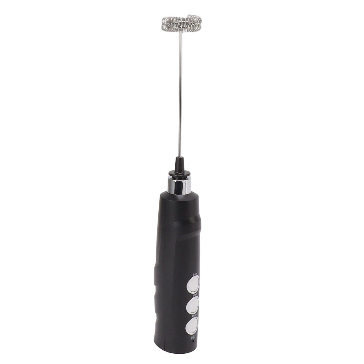 Electric Tumbler Stirrer Rechargeable Handheld Mini Foam Maker for Coffee Egg Hot Chocolate Black