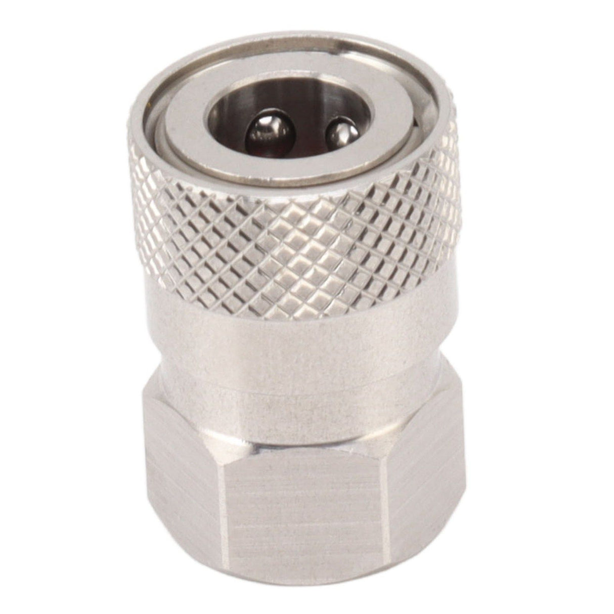 CO2 Refill Connector 304 Stainless Steel Gas Filling Adapter 1/8NPT Female Thread Coupling