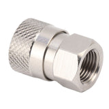 CO2 Refill Connector 304 Stainless Steel Gas Filling Adapter 1/8NPT Female Thread Coupling - Rear View