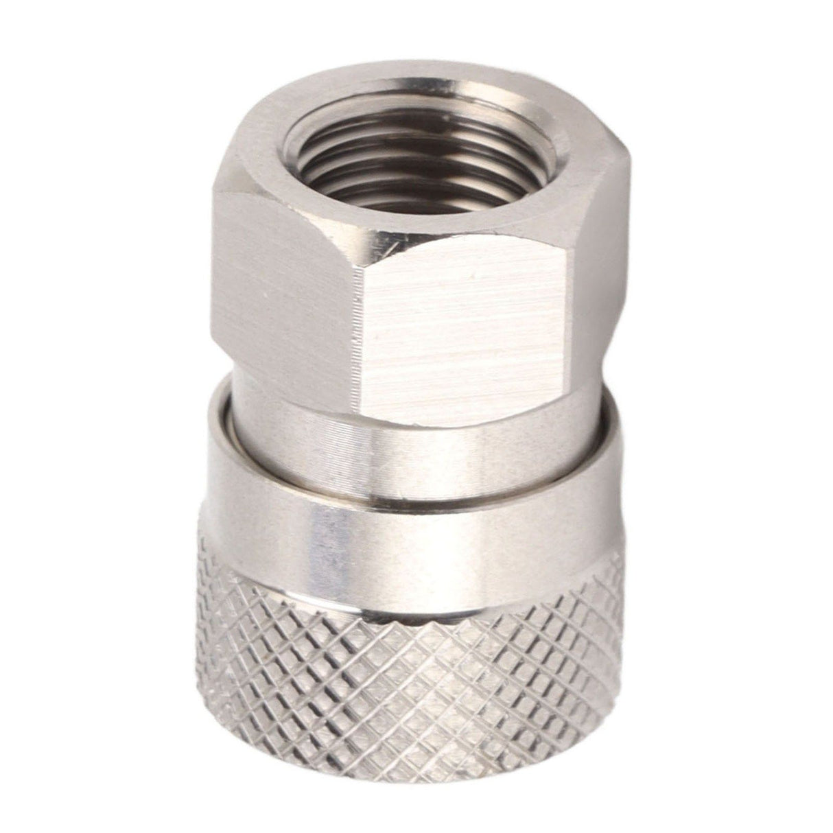 CO2 Refill Connector 304 Stainless Steel Gas Filling Adapter 1/8NPT Female Thread Coupling