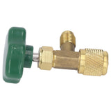 Air Conditioning Refrigerant Valve Copper ABS Leak Proof 1/4in SAE Refrigerant Tank Valve for Replacement