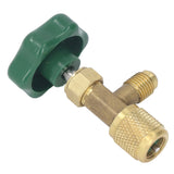 Air Conditioning Refrigerant Valve Copper ABS Leak Proof 1/4in SAE Refrigerant Tank Valve for Replacement - Side View