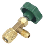 Air Conditioning Refrigerant Valve Copper ABS Leak Proof 1/4in SAE Refrigerant Tank Valve for Replacement - Low Angle