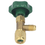 Air Conditioning Refrigerant Valve Copper ABS Leak Proof 1/4in SAE Refrigerant Tank Valve for Replacement