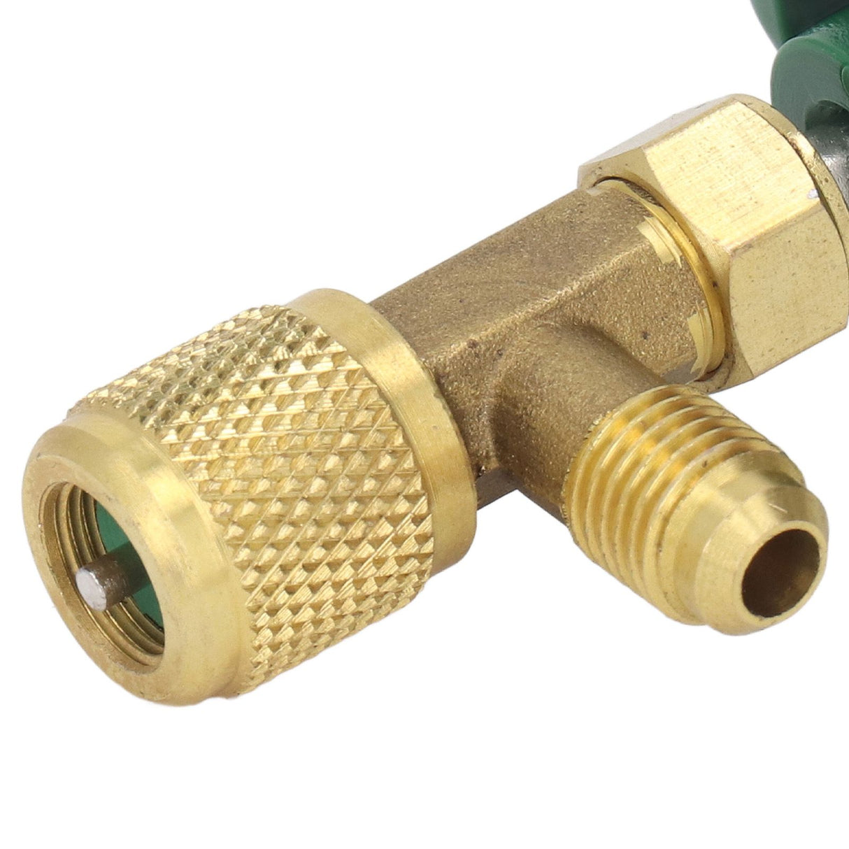 Air Conditioning Refrigerant Valve Copper ABS Leak Proof 1/4in SAE Refrigerant Tank Valve for Replacement