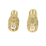 Refrigerant Adapter R22 M1/4SAE X F5/16SAE R410 M5/16SAE X F1/4SAE Copper Swivel Adapter - Close-Up Angle