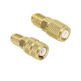Refrigerant Adapter R22 M1/4SAE X F5/16SAE R410 M5/16SAE X F1/4SAE Copper Swivel Adapter - Low Angle