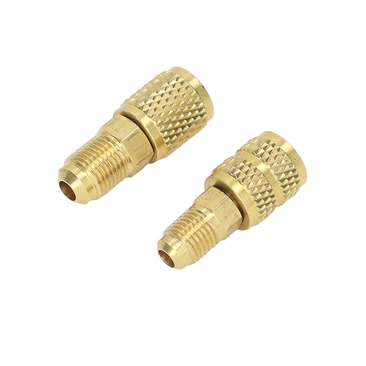 Refrigerant Adapter R22 M1/4SAE X F5/16SAE R410 M5/16SAE X F1/4SAE Copper Swivel Adapter