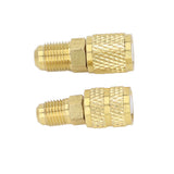 Refrigerant Adapter R22 M1/4SAE X F5/16SAE R410 M5/16SAE X F1/4SAE Copper Swivel Adapter