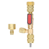 Valve Core Remover 1/4SAE 5/16SAE Port Air Conditioning Line Repair Tool for R12 R122 R410