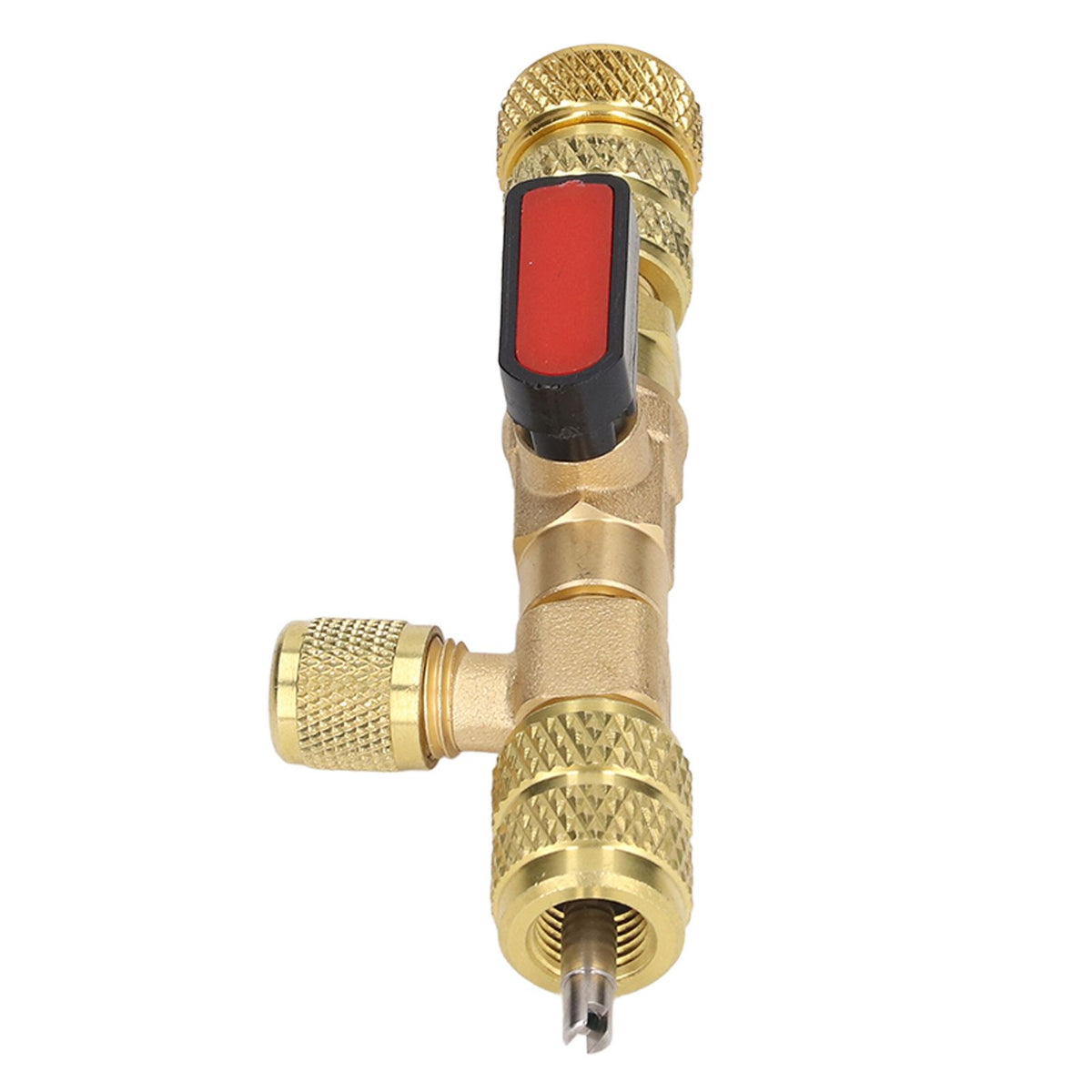 Valve Core Remover 1/4SAE 5/16SAE Port Air Conditioning Line Repair Tool for R12 R122 R410