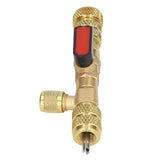 Valve Core Remover 1/4SAE 5/16SAE Port Air Conditioning Line Repair Tool for R12 R122 R410