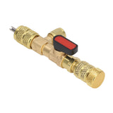 Valve Core Remover 1/4SAE 5/16SAE Port Air Conditioning Line Repair Tool for R12 R122 R410 - Low Angle