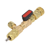 Valve Core Remover 1/4SAE 5/16SAE Port Air Conditioning Line Repair Tool for R12 R122 R410 - Extra Image