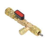 Valve Core Remover 1/4SAE 5/16SAE Port Air Conditioning Line Repair Tool for R12 R122 R410