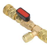 Valve Core Remover 1/4SAE 5/16SAE Port Air Conditioning Line Repair Tool for R12 R122 R410 - Extra Image