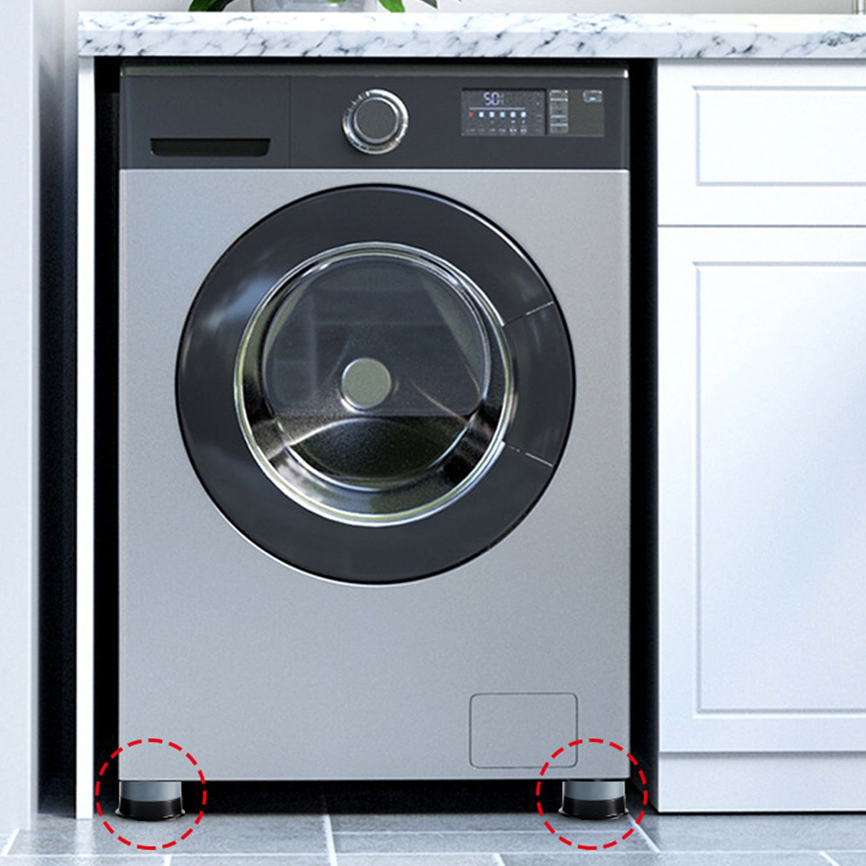 4Pcs Washing Machine Shockproof Anti Vibration Foot Pad Non Slip Washer Base Foot Pads 8.5cm