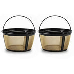 Coffee Filter Stainless Steel Coffee Machine Reusable Cone Coffee Filter Strainer Gold for Home