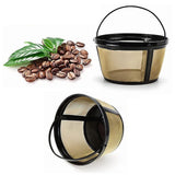 Coffee Filter Stainless Steel Coffee Machine Reusable Cone Coffee Filter Strainer Gold for Home