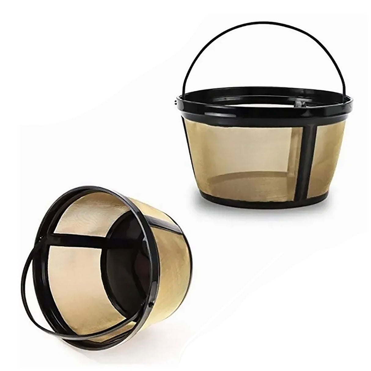 Coffee Filter Stainless Steel Coffee Machine Reusable Cone Coffee Filter Strainer Gold for Home