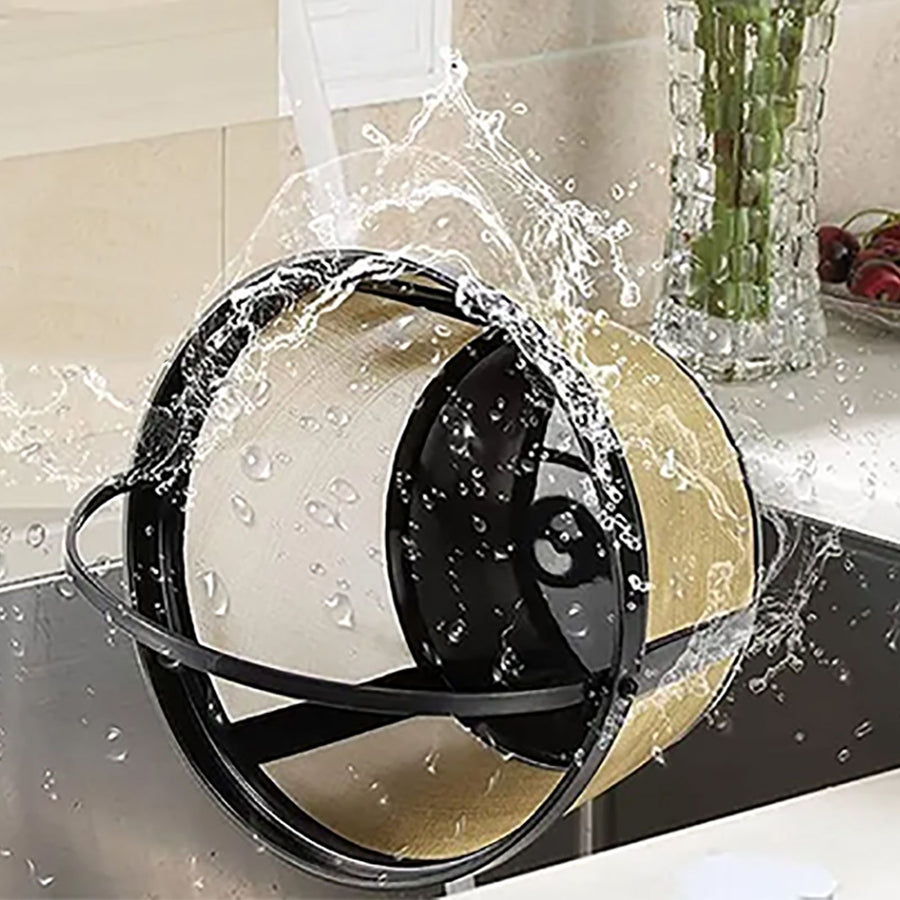 Coffee Filter Stainless Steel Coffee Machine Reusable Cone Coffee Filter Strainer Gold for Home