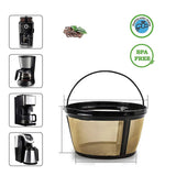 Coffee Filter Stainless Steel Coffee Machine Reusable Cone Coffee Filter Strainer Gold for Home - Extra Image