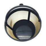 Coffee Filter Stainless Steel Coffee Machine Reusable Cone Coffee Filter Strainer Gold for Home - Extra Image