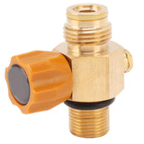 G1/2 14 CO2 Cylinder Refill Adapter High Pressure M18x1.5 Refill CO2 Valve Adapter Thread Converter 5000psi Maximum Pressure Gold - Rear View