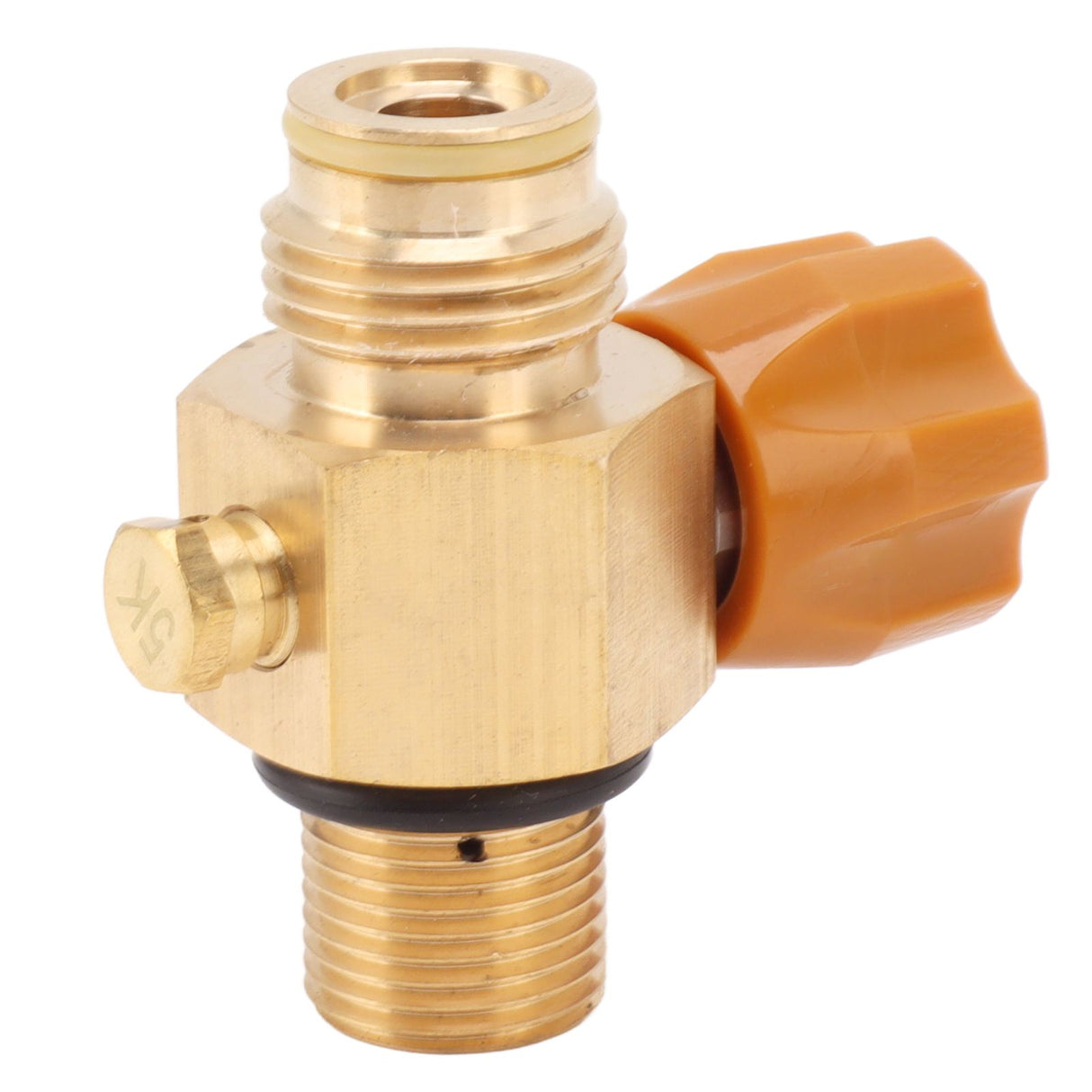 G1/2 14 CO2 Cylinder Refill Adapter High Pressure M18x1.5 Refill CO2 Valve Adapter Thread Converter 5000psi Maximum Pressure Gold