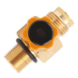 G1/2 14 CO2 Cylinder Refill Adapter High Pressure M18x1.5 Refill CO2 Valve Adapter Thread Converter 5000psi Maximum Pressure Gold