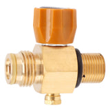 G1/2 14 CO2 Cylinder Refill Adapter High Pressure M18x1.5 Refill CO2 Valve Adapter Thread Converter 5000psi Maximum Pressure Gold