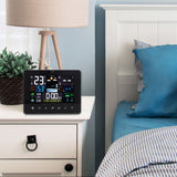 Colorful Touch Screen Digital Weather Forecast Station Wireless Indoor Outdoor Thermometer