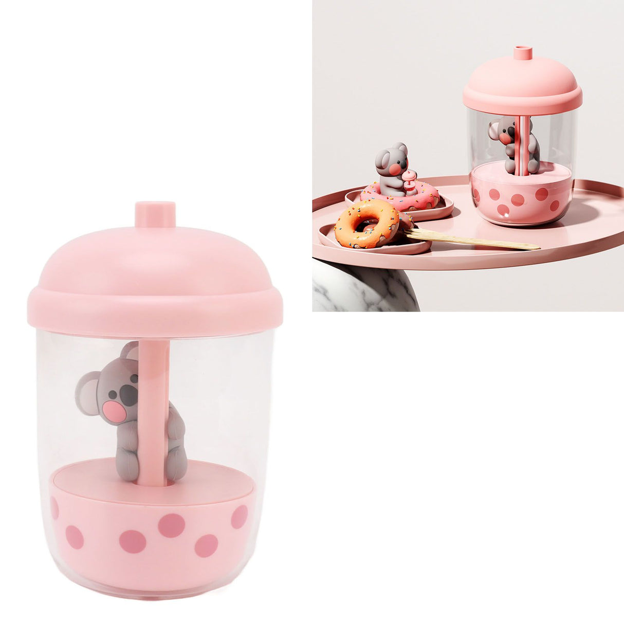 Koala Animal Humidifier Portable Cool Mist Humidifier USB Desktop Humidifier For Home Pink