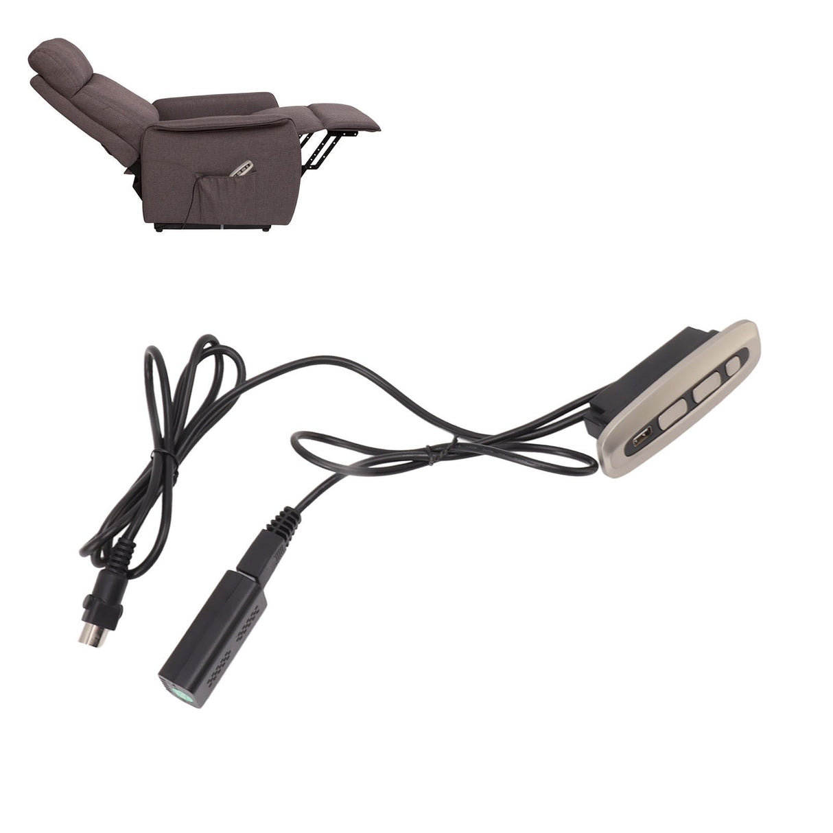Electric Recliner Switch Multifunctional 5 Button 5 Pin USB Charging Electric Sofas Remote Control for Home Use